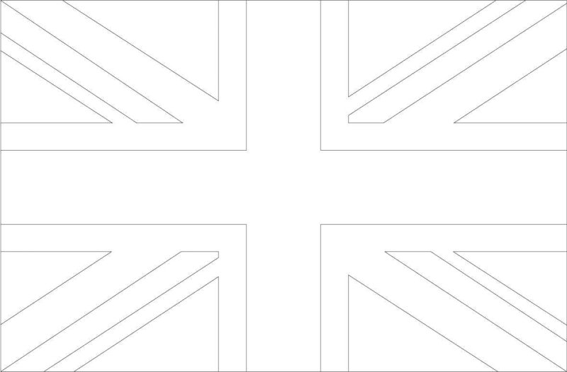 Флаг Великобритании контур