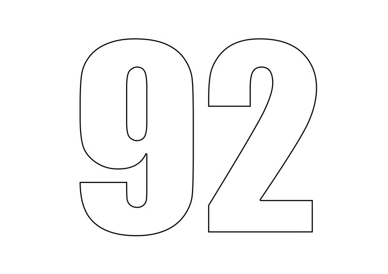 Трафарет для торта цифра