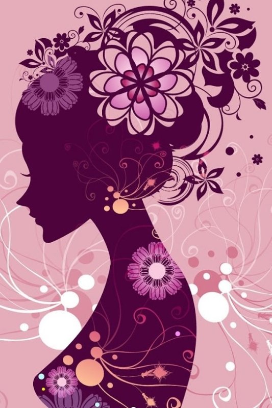 Красивый женский силуэт