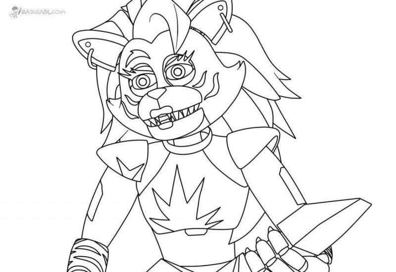 Роксана ФНАФ раскраска