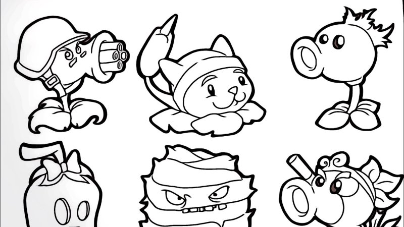 Раскраски зомби против растений 5