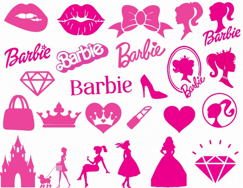 Стикеры в стиле Барби