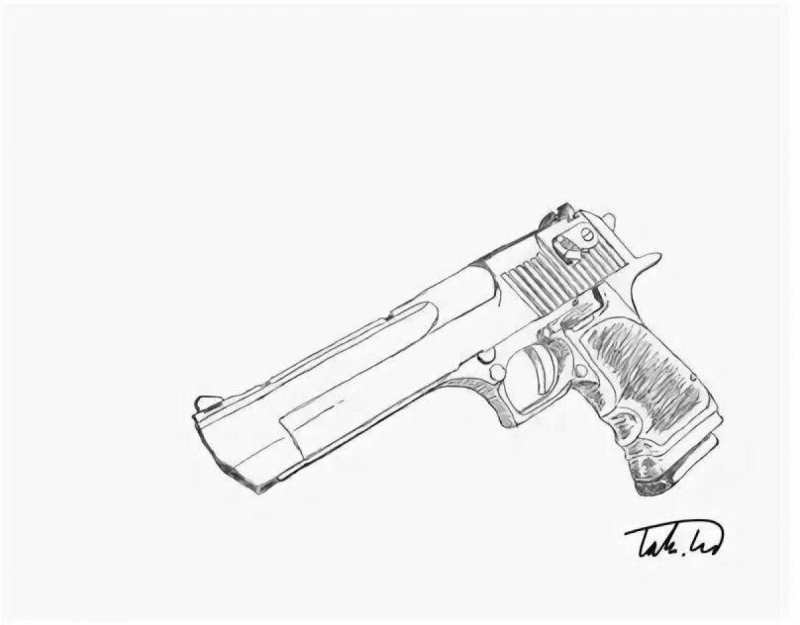Чертёж пистолета Desert Eagle