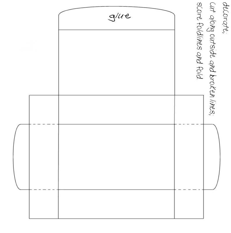 Коробочка прямоугольная макет