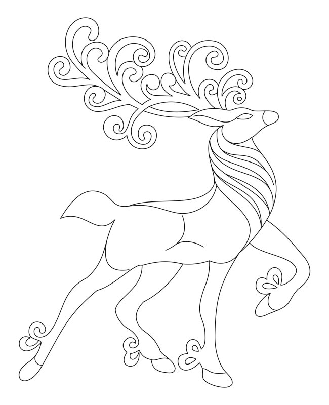 Джутовая филигрань олень