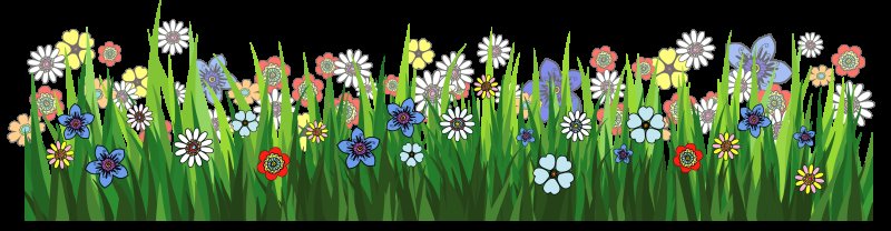 Лужайка с цветами для детей