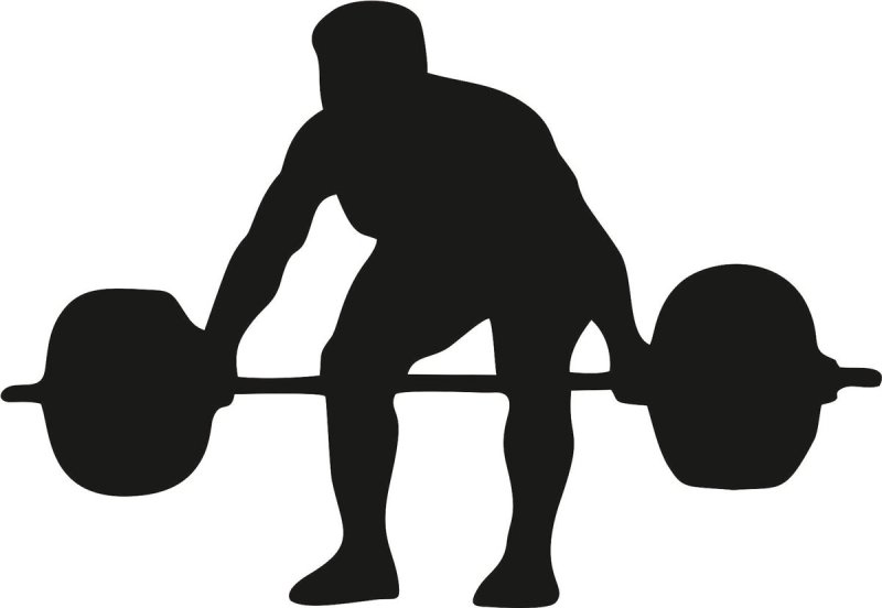 Спортсмен со штангой