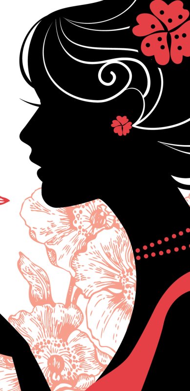 Силуэт девушки с украшениями