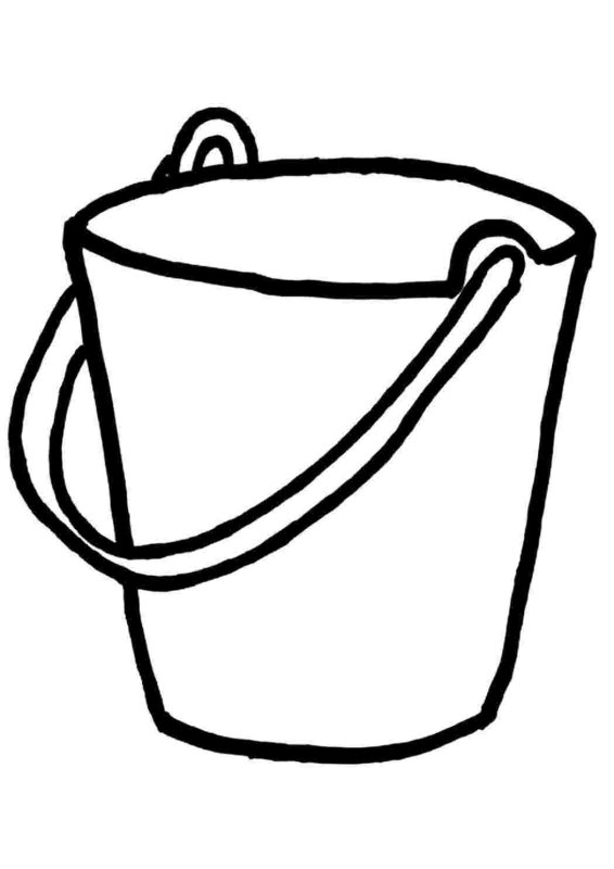 Ведро раскраска для детей