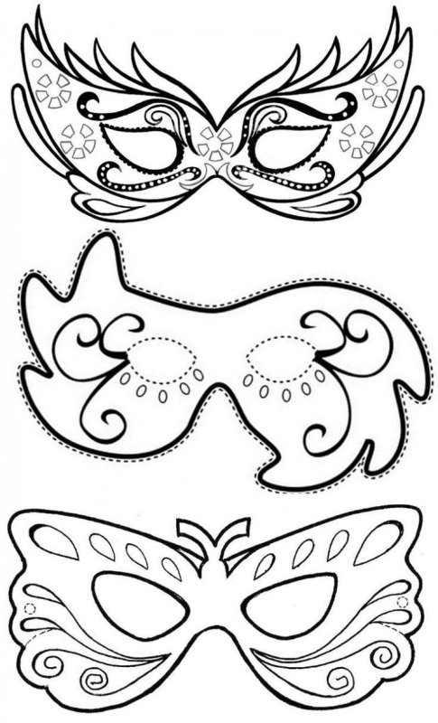 Маски новогодние карнавальные