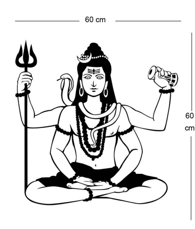 Бог Шива рисунок