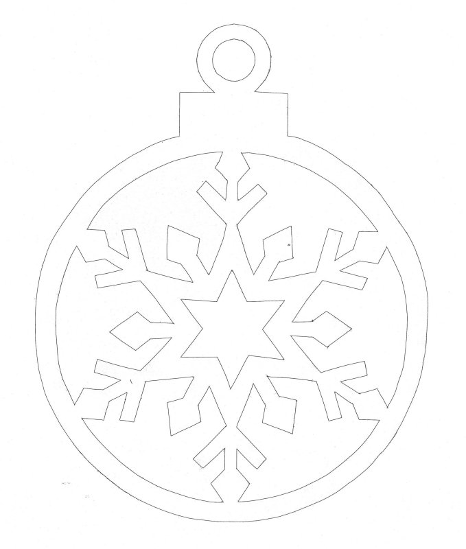 Вытынанки новогодние шары на окна