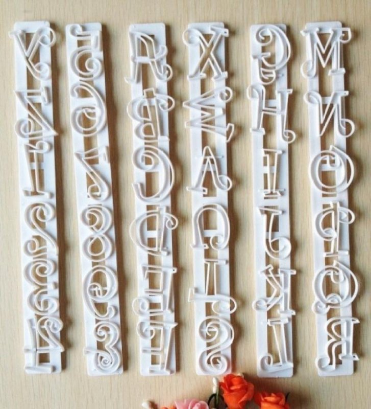 Вырубки для мастики алфавит