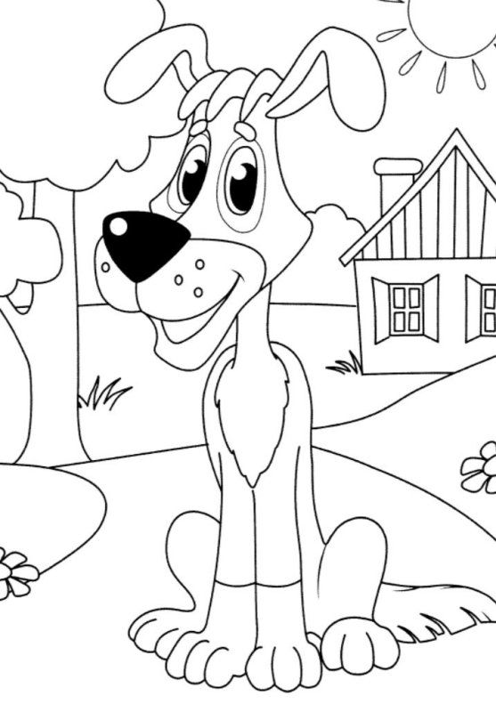 Шарик Простоквашино раскраска