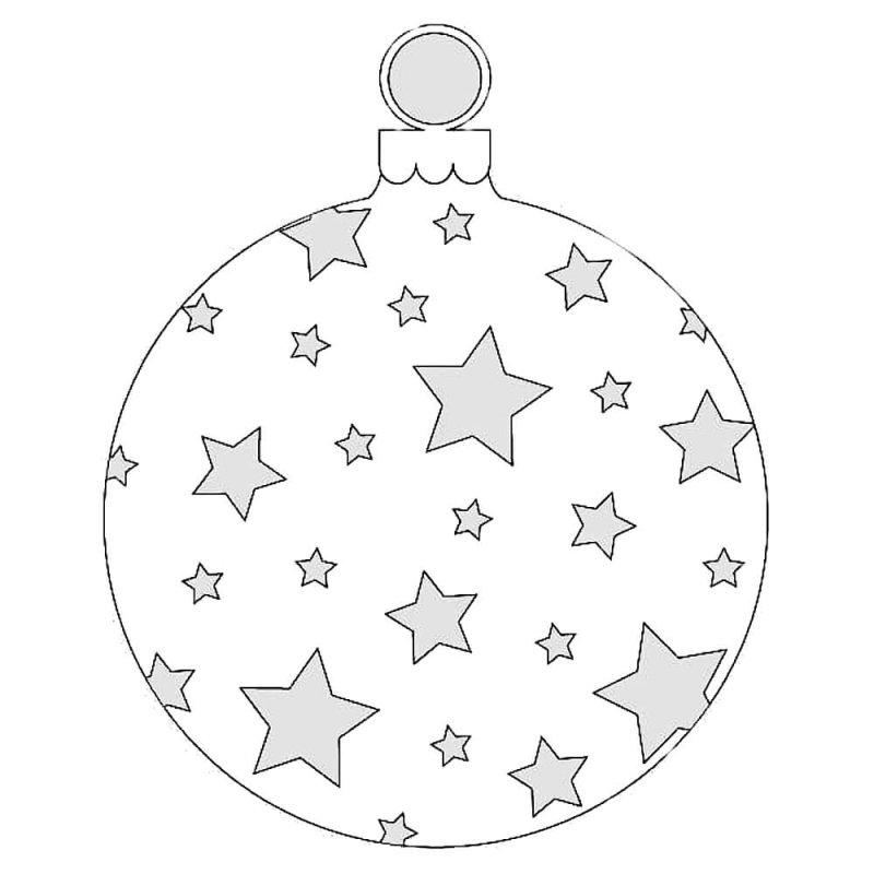 Новогодние шары трафарет