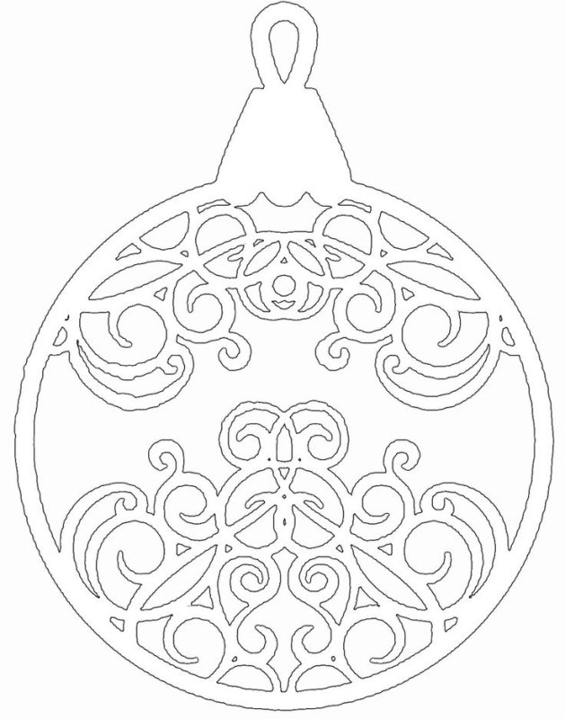 Вытынанки новогодние шары