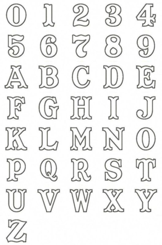 Трафарет латинских букв