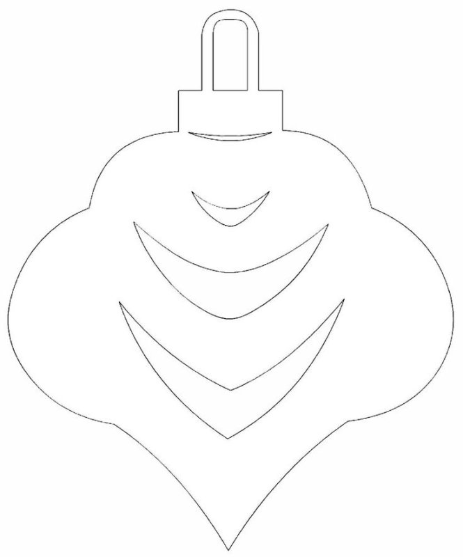 Новогодний шар трафарет для вырезания