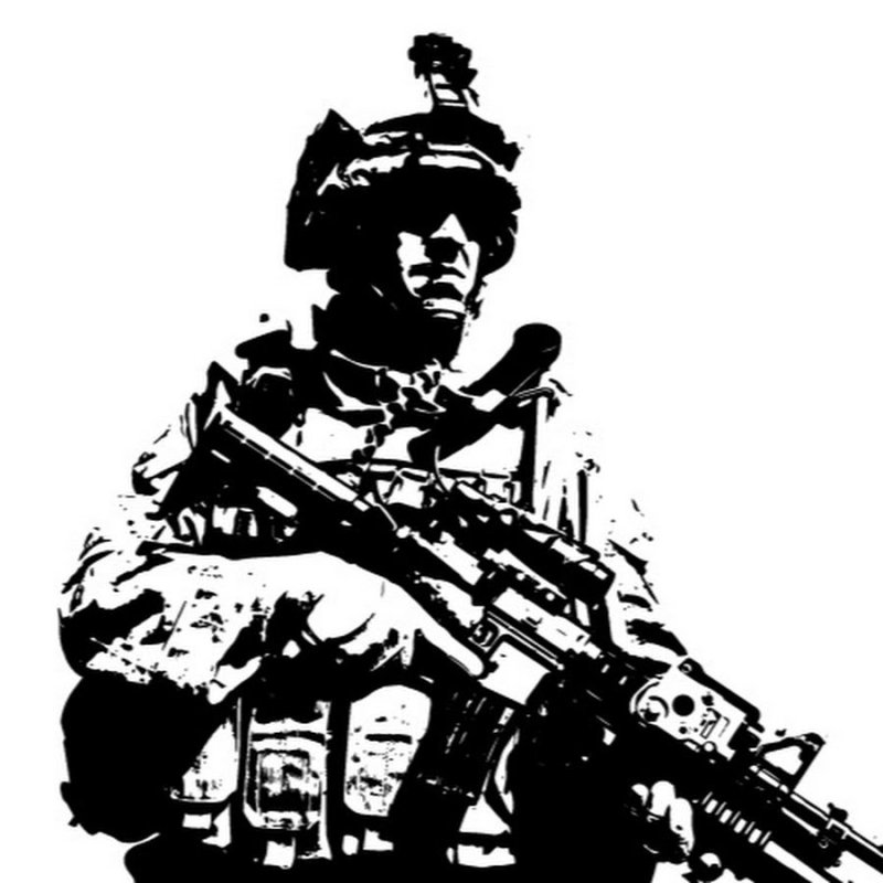 Силуэт военного