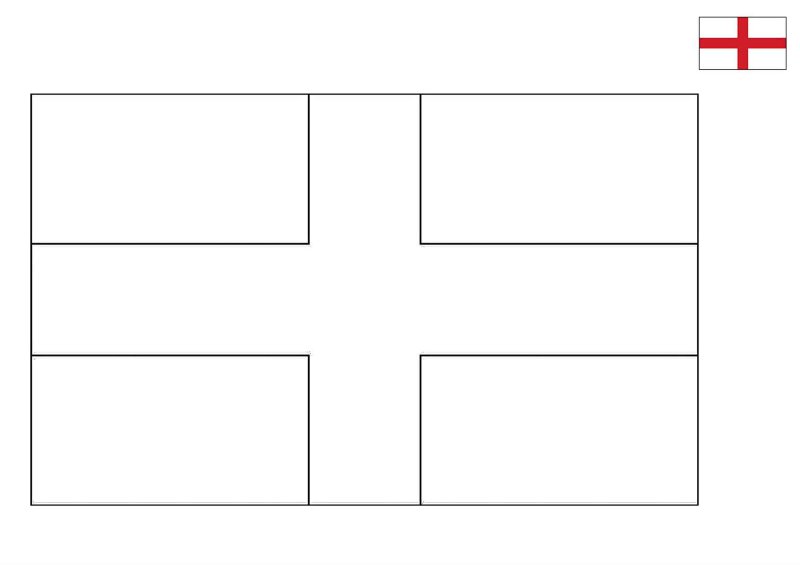 Флаг Англии раскраска