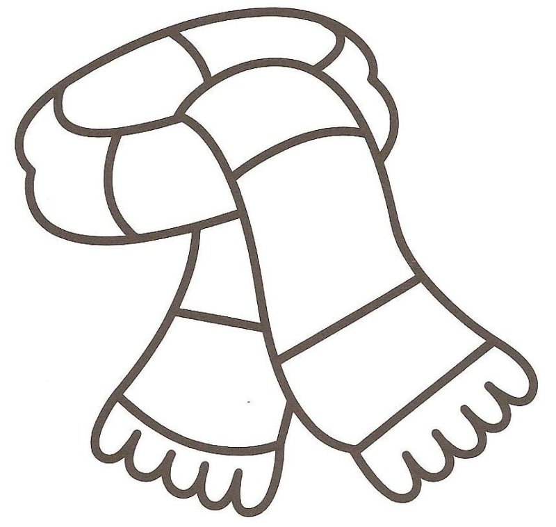 Раскраска зимняя одежда