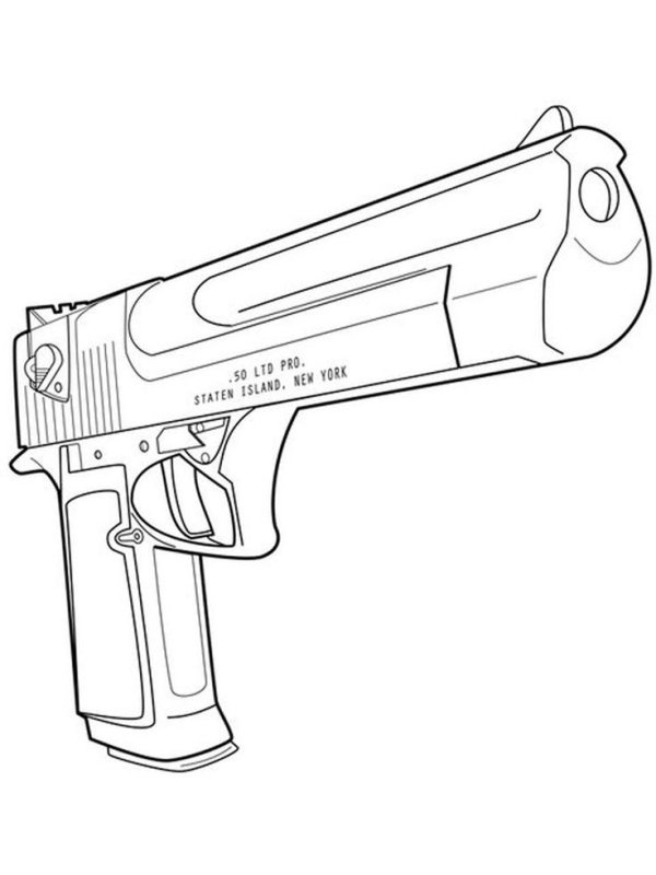 Чертёж пистолета Desert Eagle