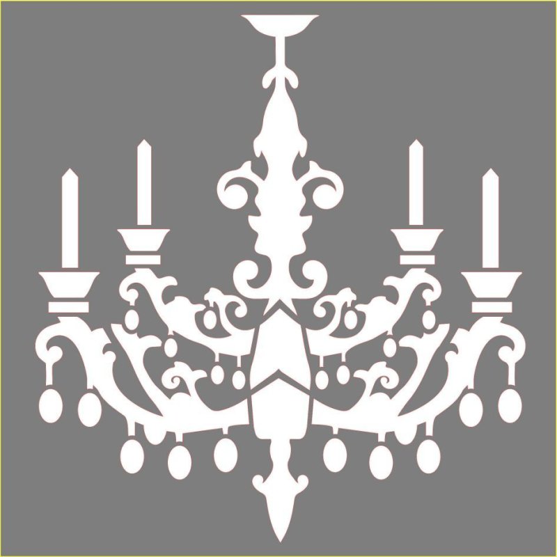 Люстра подсвечник трафарет