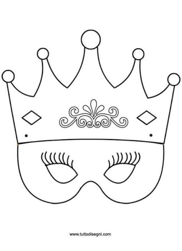 Раскраска маска для девочек