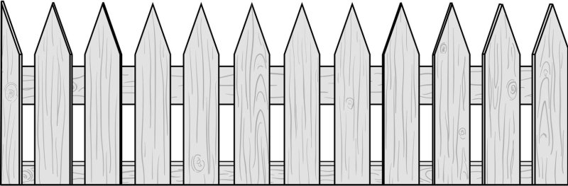 Забор трафарет