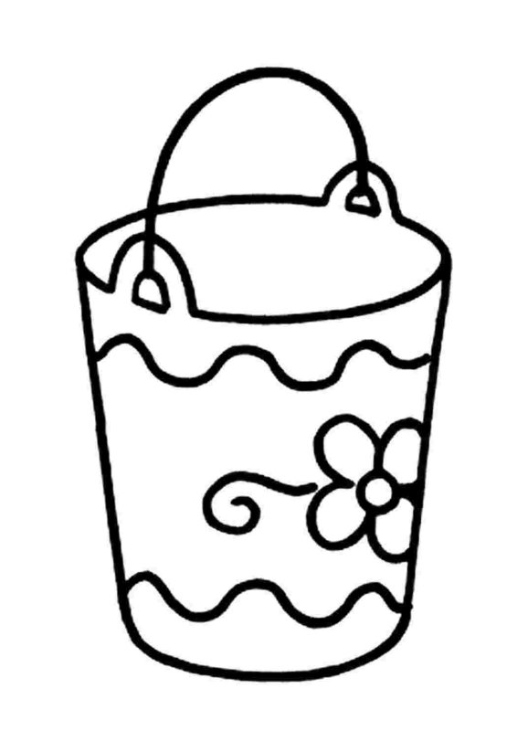 Ведро раскраска