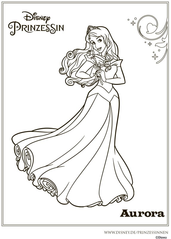 Принцесса. Раскраска