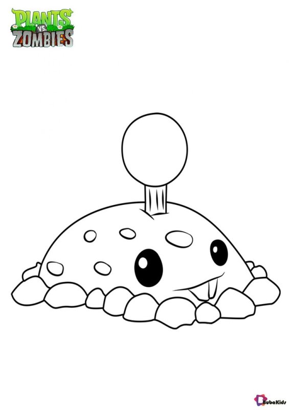 Зомби против растений разукрашка