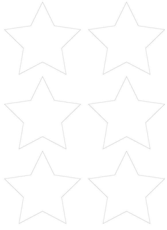 Трафарет звезда для вырезания из бумаги
