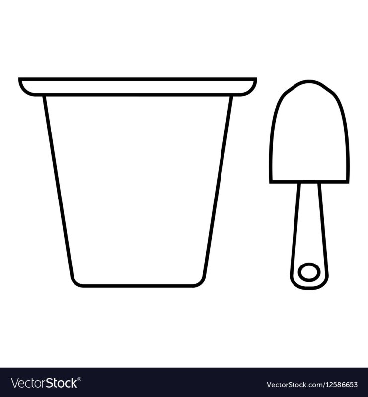 Ведро раскраска