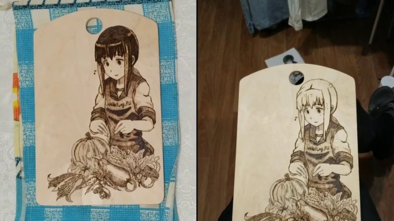 Выжигание по дереву аниме