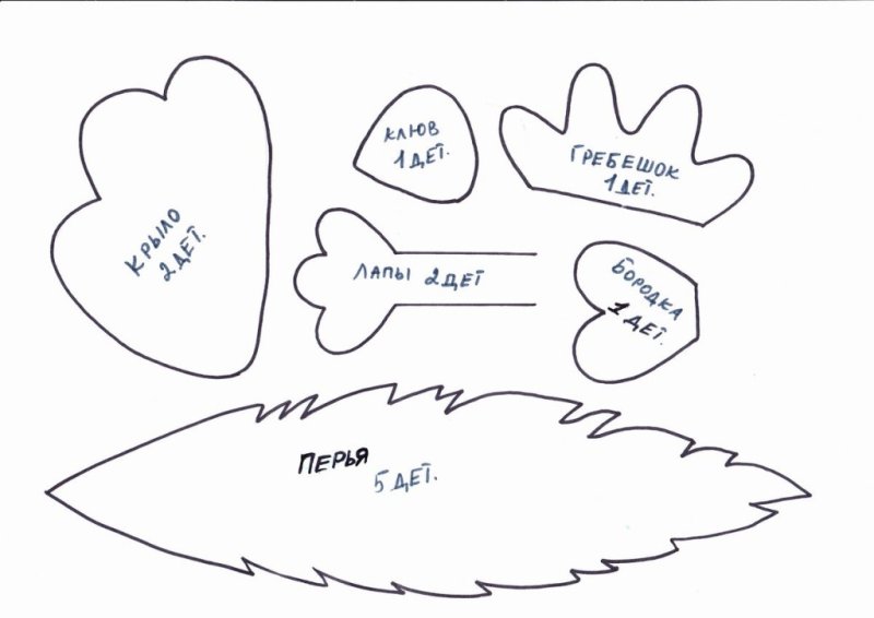 Цыпленок шаблон для аппликации