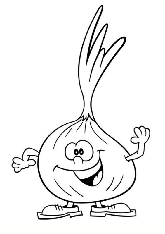 Лук раскраска