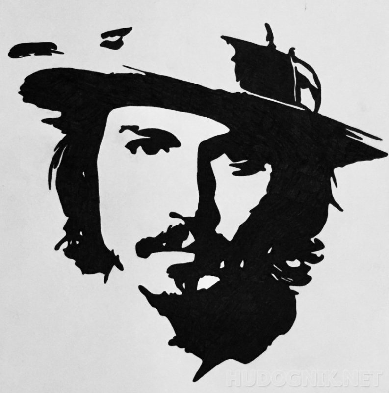 Портрет вектор Джонни Депп