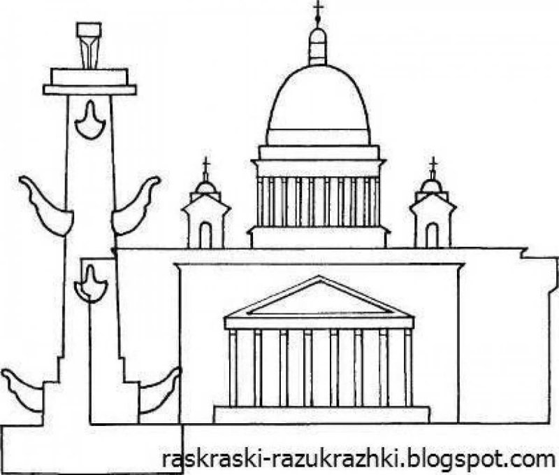 Исаакиевский собор в Санкт-Петербурге для срисовки