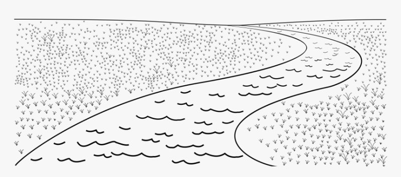 Река раскраска для детей