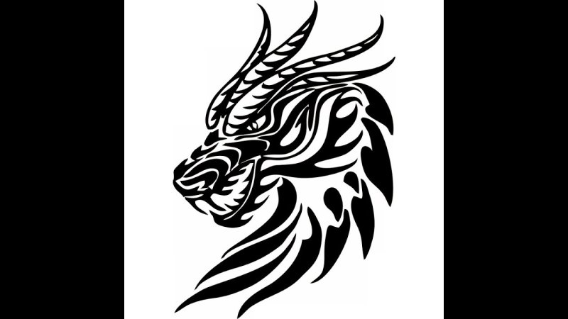 Голова дракона векторный рисунок
