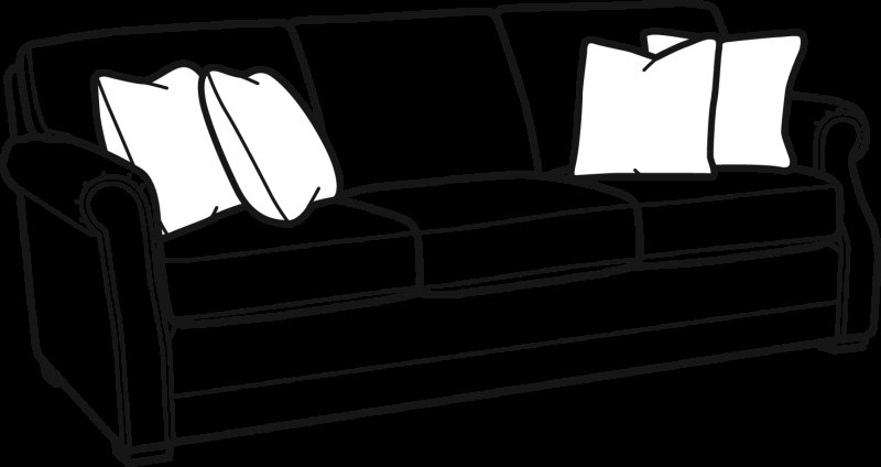Диван сбоку вектор