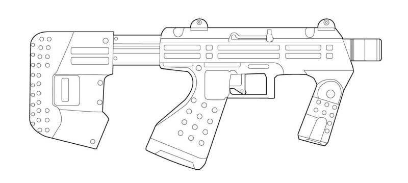 Пистолет раскраска