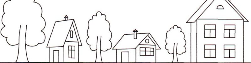 Домик раскраска для малышей