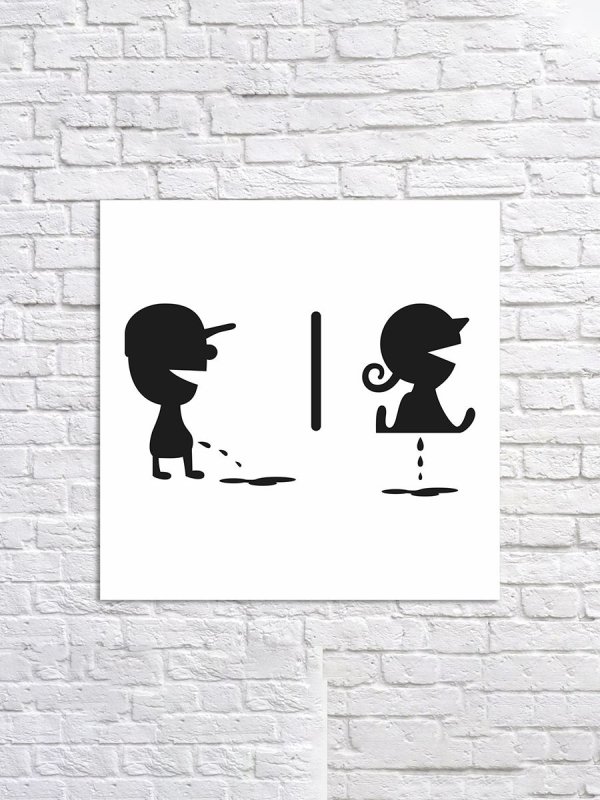 Табличка туалет для мальчиков