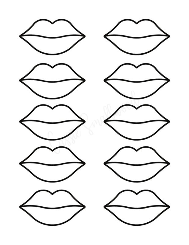 Губы трафарет