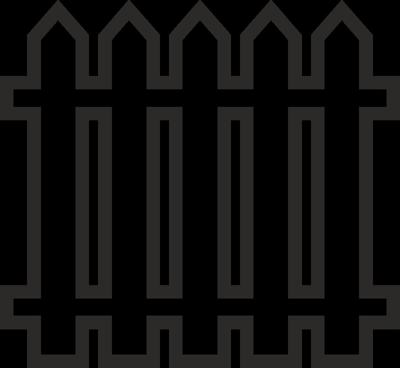 Трафарет "заборчик"