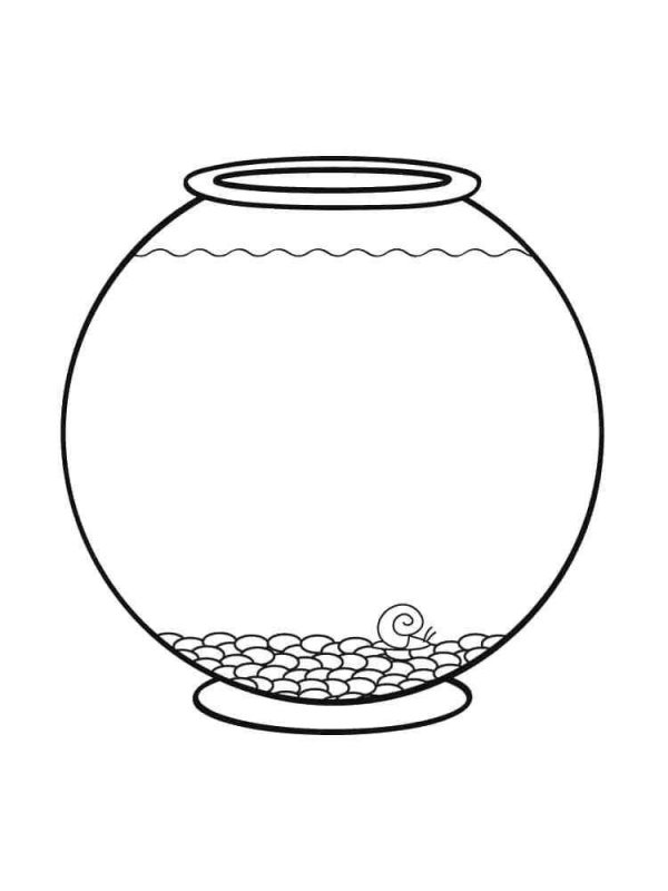 Раскраска аквариум с рыбками