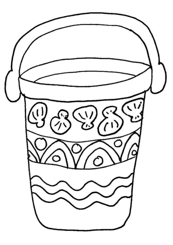 Ведро раскраска для детей