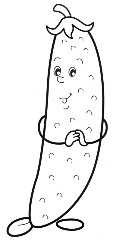 Огурец раскраска